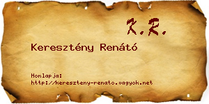 Keresztény Renátó névjegykártya